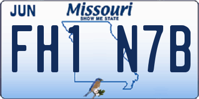 MO license plate FH1N7B