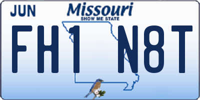 MO license plate FH1N8T