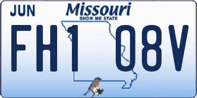 MO license plate FH1O8V