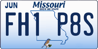 MO license plate FH1P8S