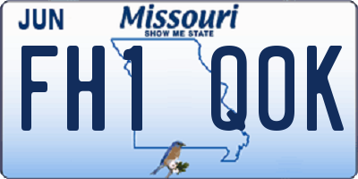 MO license plate FH1Q0K