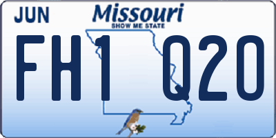 MO license plate FH1Q2O