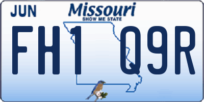 MO license plate FH1Q9R