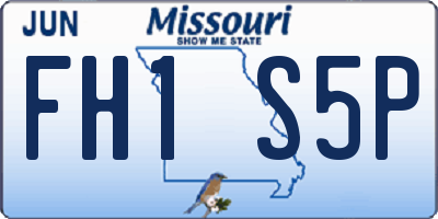 MO license plate FH1S5P