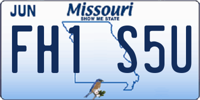 MO license plate FH1S5U