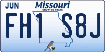 MO license plate FH1S8J