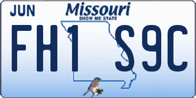 MO license plate FH1S9C