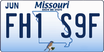 MO license plate FH1S9F