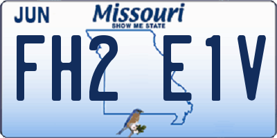 MO license plate FH2E1V