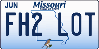 MO license plate FH2L0T