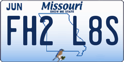 MO license plate FH2L8S