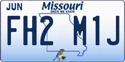 MO license plate FH2M1J