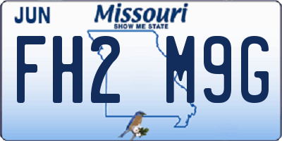 MO license plate FH2M9G