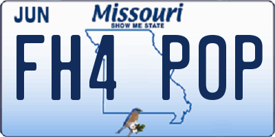 MO license plate FH4P0P