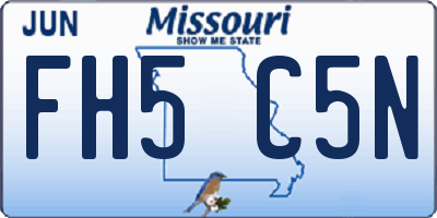 MO license plate FH5C5N