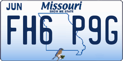 MO license plate FH6P9G