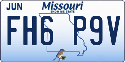 MO license plate FH6P9V