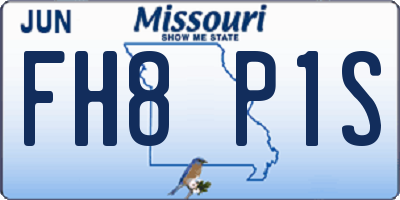 MO license plate FH8P1S