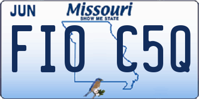 MO license plate FI0C5Q