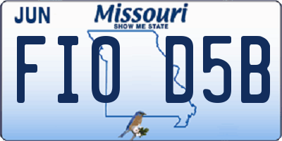 MO license plate FI0D5B