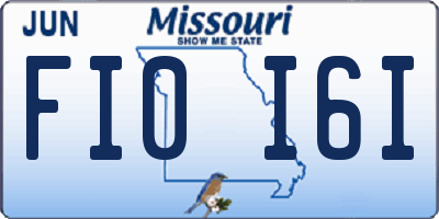 MO license plate FI0I6I