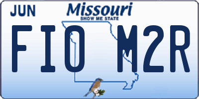 MO license plate FI0M2R