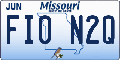 MO license plate FI0N2Q