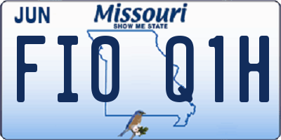 MO license plate FI0Q1H
