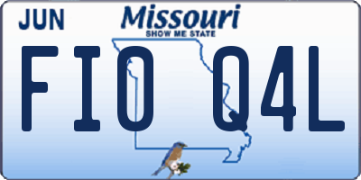 MO license plate FI0Q4L