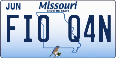 MO license plate FI0Q4N