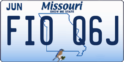 MO license plate FI0Q6J