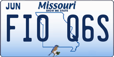 MO license plate FI0Q6S