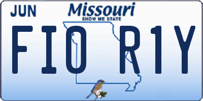 MO license plate FI0R1Y