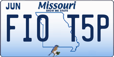 MO license plate FI0T5P