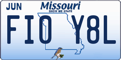 MO license plate FI0Y8L