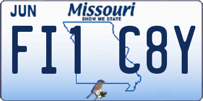 MO license plate FI1C8Y