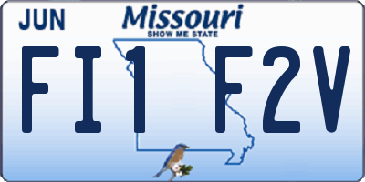 MO license plate FI1F2V
