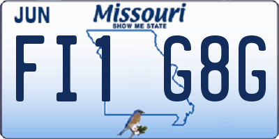 MO license plate FI1G8G