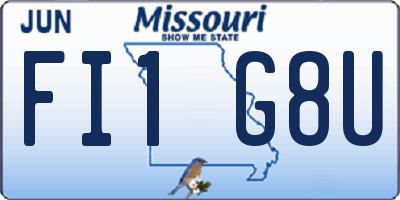 MO license plate FI1G8U