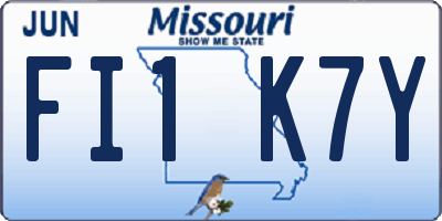MO license plate FI1K7Y