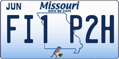 MO license plate FI1P2H