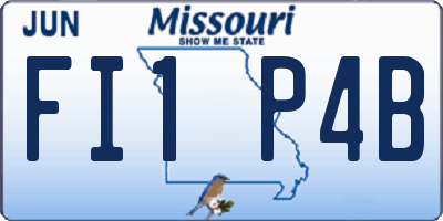 MO license plate FI1P4B