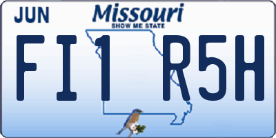 MO license plate FI1R5H
