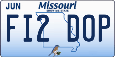 MO license plate FI2D0P