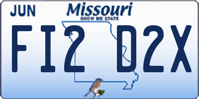 MO license plate FI2D2X