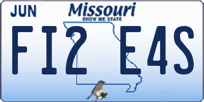 MO license plate FI2E4S