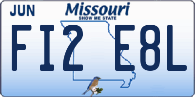 MO license plate FI2E8L