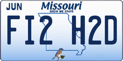 MO license plate FI2H2D