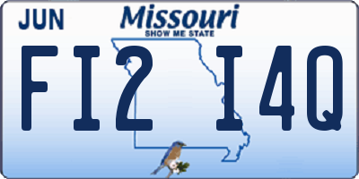 MO license plate FI2I4Q