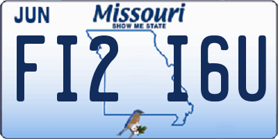 MO license plate FI2I6U